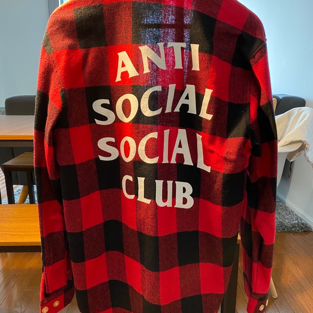 Anti social social club flannel shirts small